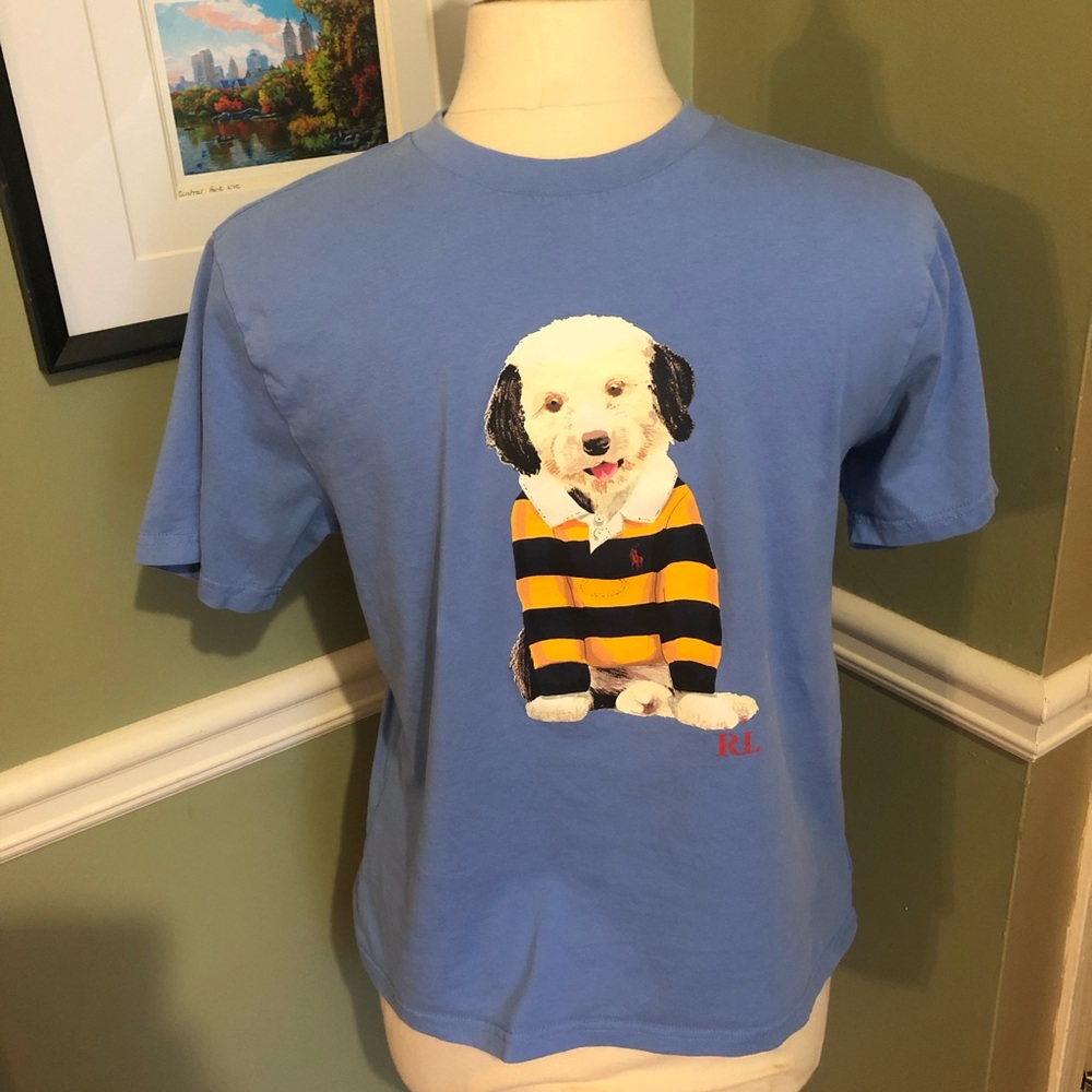Polo by Ralph Lauren Blue Shirt with Dog Graphic